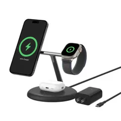 【 新品 未開封 】 BELKIN　BoostCharge Pro Qi2 3-in-1 ワイヤレス充電スタンド ［USB Power Delivery対応 /3ポート］ ブラック　WIZ023dqBK 未使用 送料無料