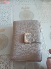 BURBERRY (バーバリー)Bシールドレザーウォレット3つ折り財布グレー
