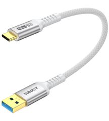 【人気商品】Type C ケーブル 0.3M USB3.1 Gen2 10Gbps データ転送 USB タイプ c 高速充電 USB-A to USB-C 短い 30cm 金メッキコネクタ Android Auto対応 SUNGUY ナイロン編み 高耐久性 i