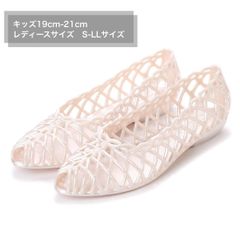 パンプス レディース 日本製 痛くない ローヒール ぺたんこ メッシュ ラバー レインパンプス 黒 走れるパンプス 雨靴 ビーチサンダル ハロウィン  仮装 親子ペア キッズサイズ 19ｃｍ 20ｃｍ 21ｃｍ(pm5 シルバー）