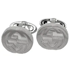 グッチ GUCCI インターロッキングG カフス カフスボタン カフス シルバー925 シルバー メンズ 【中古】のサムネイル
