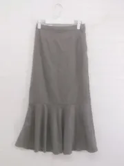◇ ◎ ●美品● LOWRYS FARM タグ付 スエード調 ロング マーメイド スカート サイズM グレー系 レディース P  【1302230004261】