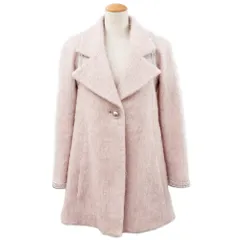 【栄】シャネル コート P57583 36 ライトピンク シルバー モヘア ウール アパレル 服 レディース 女のサムネイル