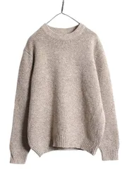 【お得なクーポン配布中!】 エルエルビーン ラム ウール ニット セーター メンズ L 古着 LLBEAN アウトドア 無地 クルーネック LLビーン ミドルゲージ ミックスカラー