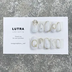 No.31 オーダーネイルチップ　ホワイトネイル　白ネイル　夏ネイル