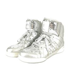 adidas originals ミッシーエリオット ハイカット スニーカー 23㎝ シルバー スパンコール コラボ 限定
