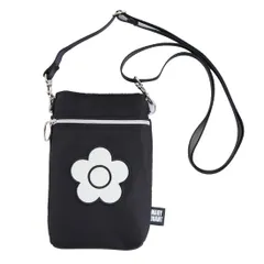 MARY QUANT (マリークヮント) ショルダーポーチ (ブラック) スマホショルダー スマホポーチ ポシェット ポケットプラス (約17cm×10cm×2cm) 000847-0001-02