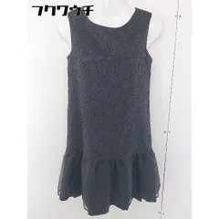 ◇ ef-de エフデ 総柄 ノースリーブ ミニ ワンピース サイズ7 ブラック レディース  【中古】 【1110280005141】