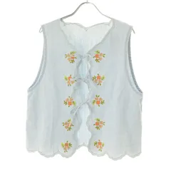 【SM2SamansaMos2×kazumi】25SS 2300314 刺繍入リボンベスト