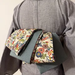 新品未使用　紅型調半幅帯　リバーシブル　日本製　ポリエステル　13,200円 紅型 半幅 帯のおすすめ人気商品一覧 通販 - Yahoo!ショッピング