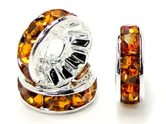 ロンデル 平型(シルバー)(イエロー)(7mm)(100個)