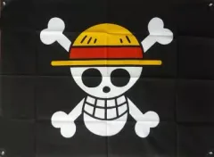 【中古】ポスター・タペストリー ルフィ 海賊旗 「ワンピース」