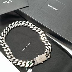 【新品未使用】SAINT LAURENT◆メタルカーブチェーンネックレス サンローラン