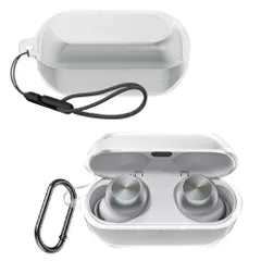 新品 【2025年度 先行発売】YXHH新登場 Technics EAH-AZ100用 ケース 全面保護カバー TPU 耐衝撃 収納 軽量 撥水 防塵 キズ防止 充電対応 紛失防止 旅行 カラビナ付き EAH-AZ100対応 保護ケース(クリア)