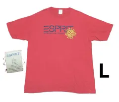 90s エスプリプリントTシャツ半袖L 赤　swh0034のサムネイル