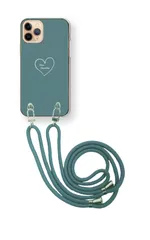 iPhone 16 Pro アイフォン16プロ スマホケース スマホショルダー かわいい ハート ストラップ 調節可能 152cm  カラー04
