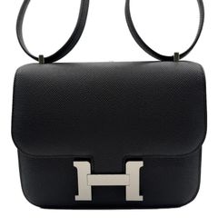 エルメス(HERMES) ミニコンスタンス18 ミロワール 黒 エプソン シルバー金具 K刻印(2025年製造) 新品 レディース ショルダーバッグ