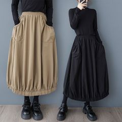 春 シンプル ファッション ハイウエスト カジュアル 半身スカート