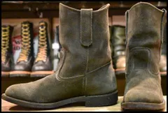 7D 良品 07年】レッドウィング 8186 黒スエード ペコス ブラック