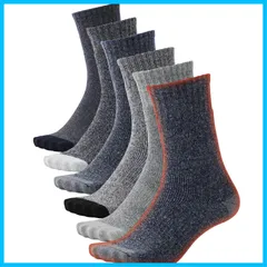 【数量限定】カジュアル パイルソックス 杢柄 6足 暖かい 春秋冬 厚手 冬 25-27cm メンズ 靴下 6足セット [PIENILO]