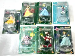 Happyくじディズニークリスマスオーナメント 7個セット シンデレラ グーフィ ベル マックス エンジェル フィギュア 9/10