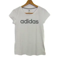 アディダス 半袖Ｔシャツ ロゴT スポーツウエア トップス 白 レディース OTサイズ ホワイト adidas 【中古】