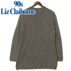 90s～00s オールド Liz Claiborne（リズ クレイボーン） COLLECTION ジオメトリック 総柄 メリノウール混 ニット セーター L