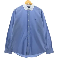 古着 ラルフローレン Ralph Lauren POLO by Ralph Lauren ラウンドカラー 長袖 コットンシャツ クレリックシャツ メンズL相当/eaa521808