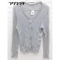 ◇ UNITED ARROWS　green label relaxinｇ コットン ニット 長袖 カーディガン サイズ40 グレー レディース 【中古】 【1002801490157】