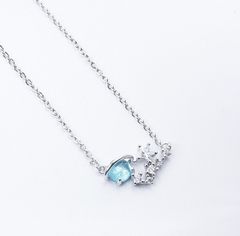 【在庫限り】　スター　ブルー　ネックレス　ジルコニア
