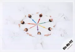 【中古】生写真(ジャニーズ) Kis-My-Ft2/集合(7人)/横型・全身・寝そべり・衣装白・両手広げ・両足曲げ・傘/シングル「君、僕。」MV＆ジャケ写オフショット/公式生写真 