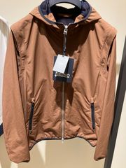 [52サイズ]HERNO Zip-Out Plaster Bomber Jacket in Copper Brown　メンズ　ジャケット　ブラウン