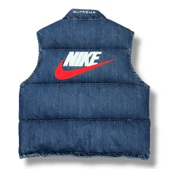 国内正規 Supreme 24SS NIKE Denim Puffer Vest コラボ デニム パファー ベスト ナイキ シュプリーム  インディゴ M FQ0323-451  82160A3のサムネイル