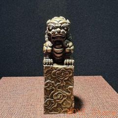 青花人物物語双獅耳蓋缶 茶道具 景徳鎮 陶磁器 装飾品 現代工芸