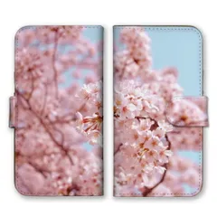 Galaxy A20 SC-02M SCV46  ケース 手帳型 ギャラクシーA20  スマホケース 携帯ケース 桜 サクラ さくら 花吹雪 ソメイヨシノ 染井吉野 春 風景 お花見 写真 ピンク オシャレ おしゃれ カラー01