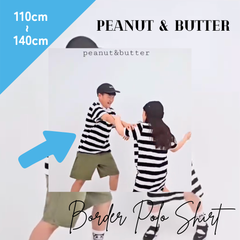【新品未使用】PEANUTS&BUTTER　ボーダー　ポロシャツ　半袖　キッズ　韓国子供服　韓国ブランド子供服　正規品　110cm 120cm 130cm 140cm