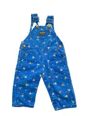 【Size 80】 70s  USA製 オシュコシュ オーバーオール ヨット ブルー 青 レア  oshkosh ヴィンテージ  made in USA