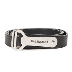 BALENCIAGA バレンシアガ ベルト サイズ:FREE 23SS ボトルオープナー バックル レザーベルト 741613 ブラック 黒 イタリア製 ブランド ファッション アイテム【メンズ】