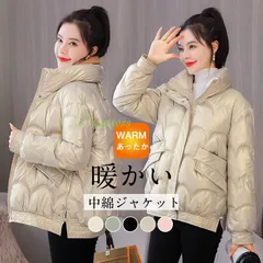 中綿ジャケット レディース 中綿コート ブルゾン ダウンジャケット ショート丈 軽量 フード付き 韓国風 秋冬 厚手 防寒 キルティングコート 暖かい vii4w968088