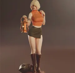 ガレージキット　フィギュア　塗装済　バイオハザード4 アシュリー　20cm WF後夜祭っ!】オーバーダード製ガレキ ジル・バレンタイン（バイオ