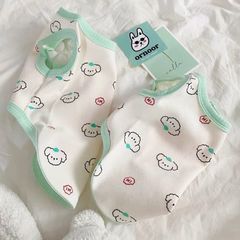 犬服 ドッグウェアシンプル わんちゃん柄オシャレ薄手通気柔らかいタンクトップ