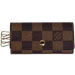 ルイ・ヴィトン Louis Vuitton ミュルティクレ 4 キーフック キーホルダー キーケース ダミエ ブラウン N62631 レディース 【中古】