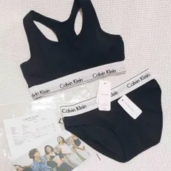 新品 カルバンクライン ブラ&ショーツ 上下セット レディース 下着  ブラック