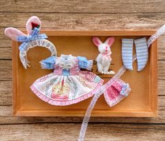 JANAYA ハンドメイド　オビツ11服　C兎ワンピース　5点セット　翌日発送