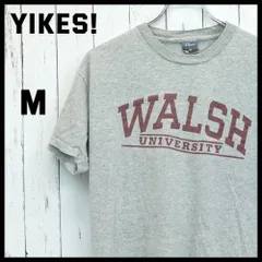 【最終値下げ SALE】Yikes! ヤイクス WALSH ウォルシュ大学 カレッジ ロゴ プリント Tシャツ グレー ユニセックス M