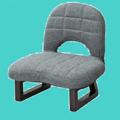 数量限定】AZUMAYA 背もたれ付正座椅子 ポリエステル グレー色 LSS
