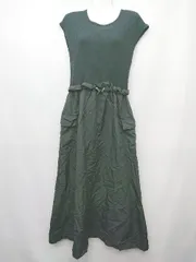 ◇ ⊂ COLONY 2139 ドロスト　ドッキング　リブ ノースリーブ ロング ワンピース サイズFREE ブラック レディース P  【1410230003594】