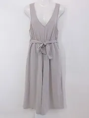 ◇ ◎ CECIL McBEE Vネック ウエストゴム ノースリーブ オールインワン サイズF ピンクベージュ系 レディース P  【中古】 【1211230005997】