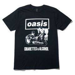 OASIS 正規品 新品 Tシャツ Cigarettes & Alcohol Illustration Mono-Black