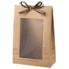 【在庫限り】ヘッズ(Heads) カフェオレ窓付ギフトボックス-M 12枚入り【ラッピング・包装・リボン・紐】